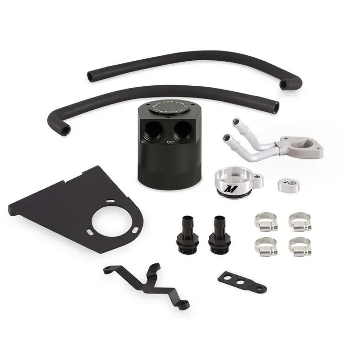 Mishimoto MMBCC-F2D-17BE Baffled Oil Catch Can Kit (2017+ Ford 6.7L Powerstroke)