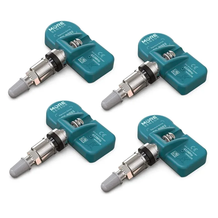 Moresensor Signature Series 433Mhz Tpms Tire Pressure Sensor 4-Pack Preprogrammed For Select 850+ European/American Brand Mode