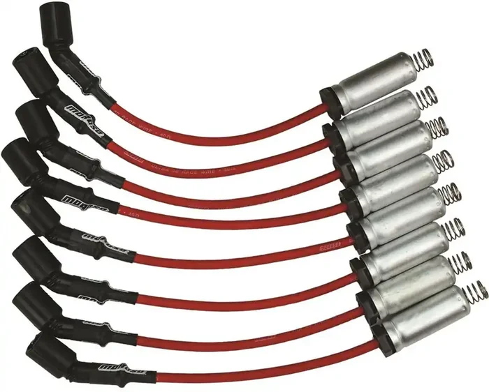 Moroso 73681 Ultra 40 Red Custom Wire Set (Unsleeved, GM LS Series, COP Boots, Long)