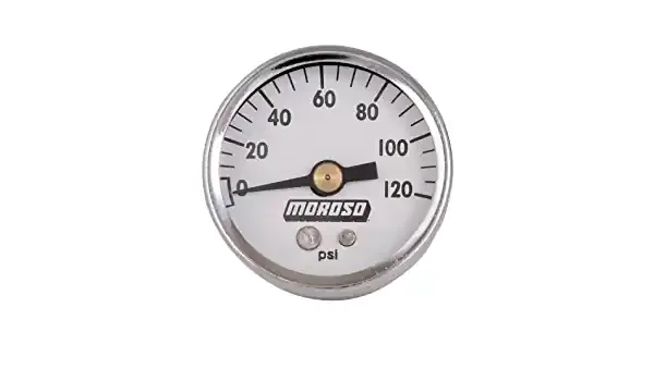 Moroso 89611 Oil Pressure Gauge, 1.5 Inch Dia., 0-120 Lb