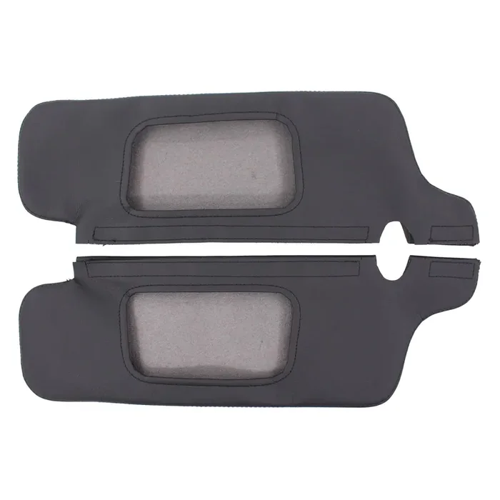 Motoku Pair Left Driver And Right Passenger Side Black Microfiber Leather Sun Visor Replacement Cover Repair For Ford Mustang 1994-2004