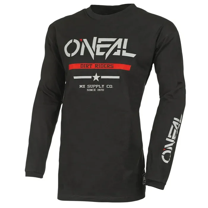 O‘Neal Element Squadron Cotton Jersey, Black/Gray Xl