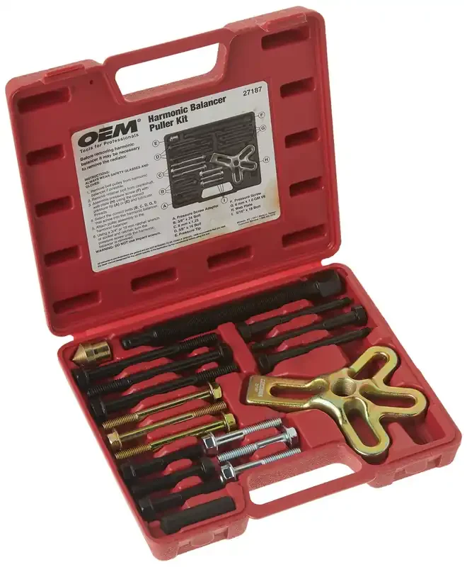 Oemtools 27187 Harmonic Balancer Puller Kit, Heat-Treated Steel Harmonic Balance Puller Yoke, Works As Gear Puller, Steering Whe