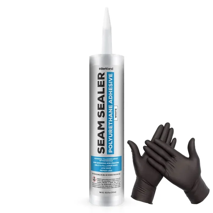 Polyurethane Seam Sealer Automotive Compound Kit – Durable & Flexible Auto Body Filler – Seam & Joint Compound For Bare, Primed Or Painted Surfaces – Automotive Seam Sealer White – Rv Roof Sealant