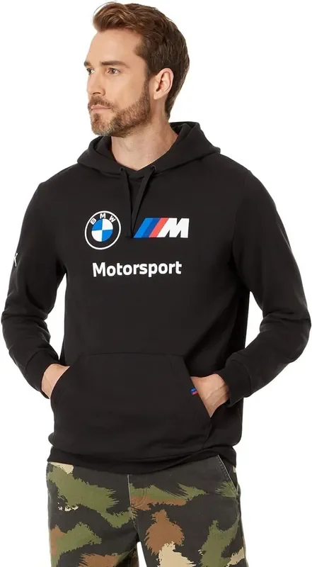 Puma Men‘S Bmw M Motorsport Essentials Fleece Hoodie, Black, Xx-Large