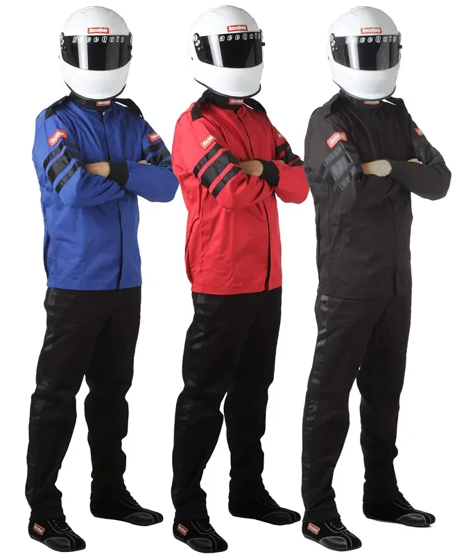 Racequip Racing Driver Fire Suit Jacket Single Layer Sfi 3.2A/ 1 Black Large 111005