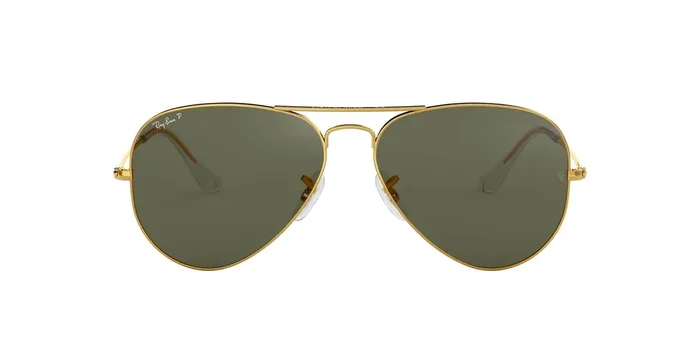Ray-Ban Rb3025 Classic Aviator Sunglasses, Gold/Green Polarized, 62 Mm