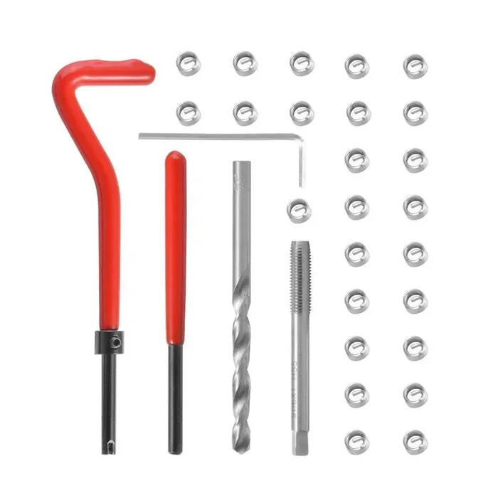 Rocaris 30 Pcs Thread Repair Kit, M5 X0.8Mmx1D Thread Repair Insert Kit Compatible Hand Tool Set For Auto Repairing