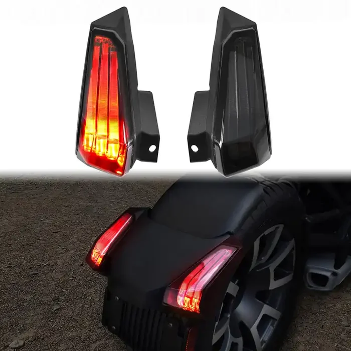 Sautvs Led Taillights For Can Am Ryker 600 900, Led Smoked Black Tail Light Brake Light Taillight For Can-Am Ryker 600 900 & Ryker Rally Accessories (2Pcs, Replace 710005284, 710005285)