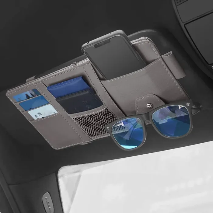 Sembem Car Sun Visor Organizer, Auto Interior Accessories Pocket Organizers, Registration And Document Holder, Personal Belongin