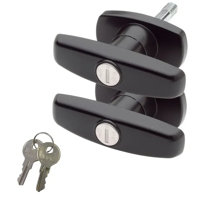 Statewide Matching Set T Handle Locks Package Two T-Handles (Clockwise And Counter Clockwise) And Four Keys.