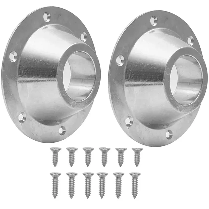Tongass (2-Pack Rv Table Base (Standard Size) – Aluminum Pedestal Table Base Flange – Table And Floor Mounting Base With 6 Mounting Holes – Includes Mounting Screws