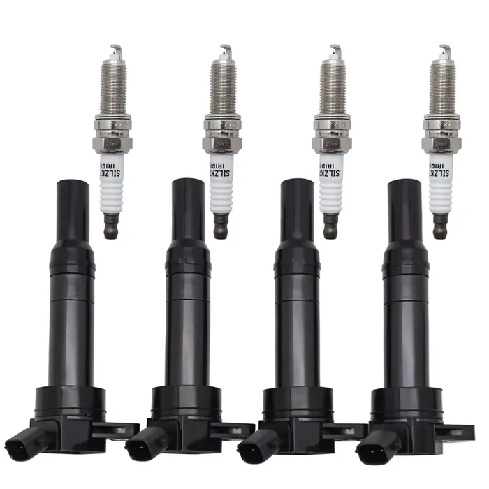 Uf651 Ignition Coil & Double Iridium Spark Plug 9723 Compatible With 2011-2019 Kia Soul Forte Hyundai Tucson Elantra 27300-2E000