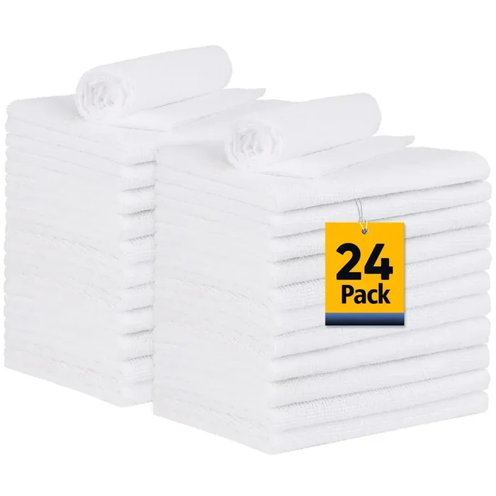 Unimade Microfiber Cleaning Cloths, 24 Pack Microfiber Towels For Cars Bulk Shop Towels Absorbent Car Cleaning Rags For Automoti