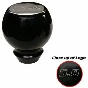 UPR 79-04 Mustang Billet Shift Knob Flare 5.0 Logo (Black)