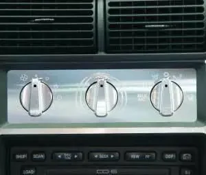UPR Mustang Billet Aluminum A/C Panel Insert and A/C Knob Kit A/C Knob Kit Only Polished