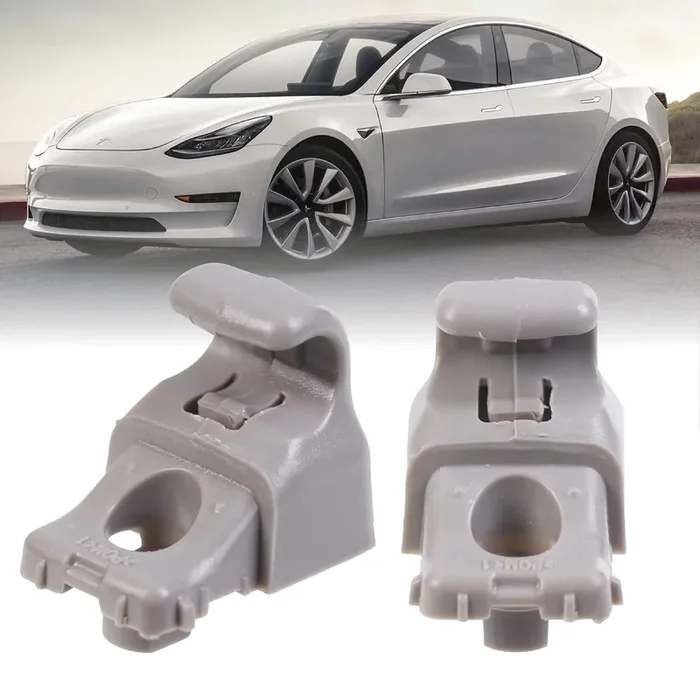 Usr 17-20 Model 3 Interior Sun Visor Hook Oe Replacement Clips Repair (1 Pair) – Compatible With 2017-2020 Tesla Model 3