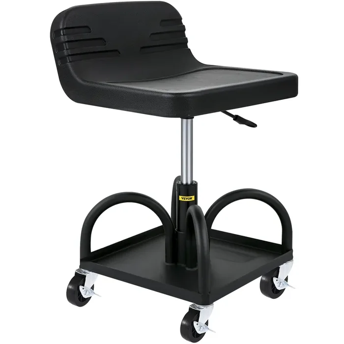 Vevor Mobile Rolling Seat, 300Lbs Capacity, 15.7‘‘ To 20.5‘‘ Adjustable Height, Mechanic Rolling Stool With Swivel Wheels And To