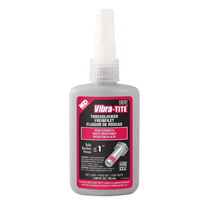 Vibra-Tite – 13150 131 Permanent Strength Anaerobic Threadlocker, 50 Ml Bottle, Red