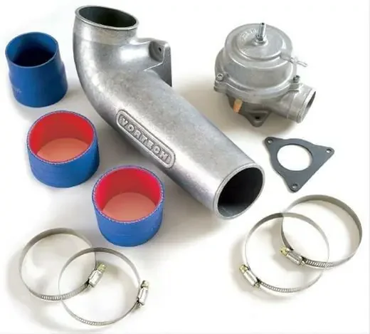 Vortech 1986-1993 5.0L Mustang Discharge Tube Assembly with Mondo Bypass Valve (Satin)