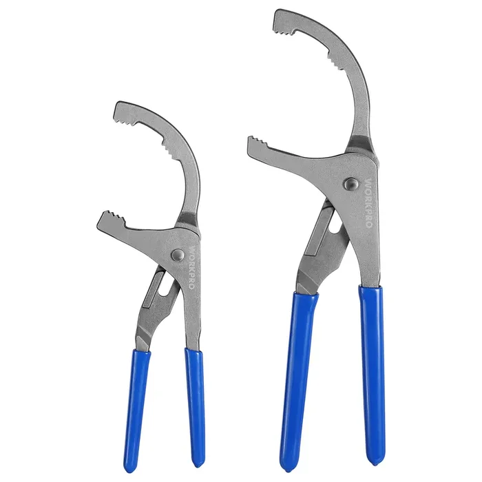 Workpro Oil Filter Wrench Set, 9‘‘ & 12‘‘ Adjustable Oil Filter Pliers Oil Filter Removal Tools, Ideal For Engine Filters, Cars,
