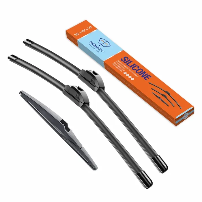 Wowiper Silicone Windshield Wiper Blades With Rear Wiper Blade For Toyota Rav4 2013-2018, All-Season Automotive Replacement Wind