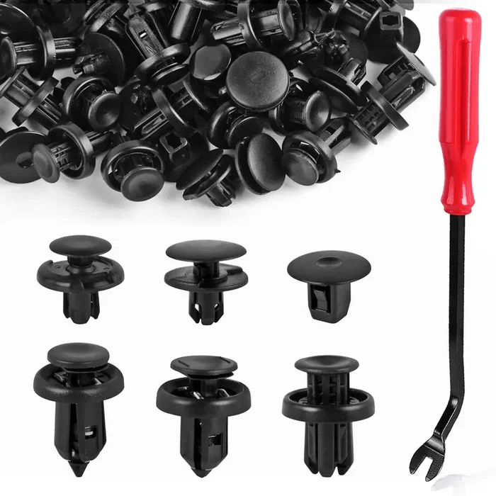 Xislet 6 In 1 Fender Liner Retainer Clips 90682-Sea-003, Front Bumper Fastener 91512-Sx0-003, Push-Type Plastic Rivet 91505-S9A-003, Compatible With Honda Acura Accord Civic Cr-V Fit Odyssey – 131Pcs