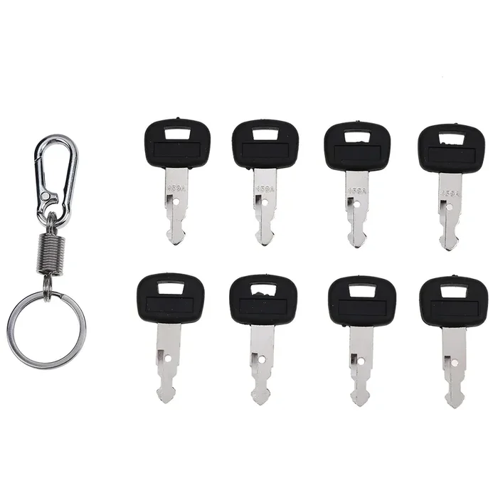 Ztuoauma 8X Ignition Keys With Key Chain 459A Rc411-53933 Rc461-53930 For Kubota Mini Excavator Backhoe Skid Steer Track Loader U15 U17 U25S U35 L39 L45 L47 L48 Svl75 Svl90 Kx121-3 Kx161-3 Kx41-3